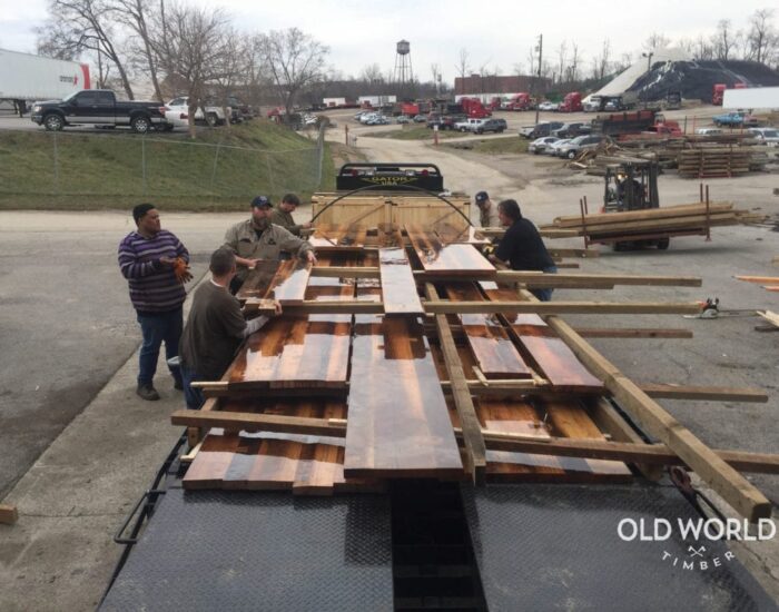 reclaimed wood ready to ship to lama dog