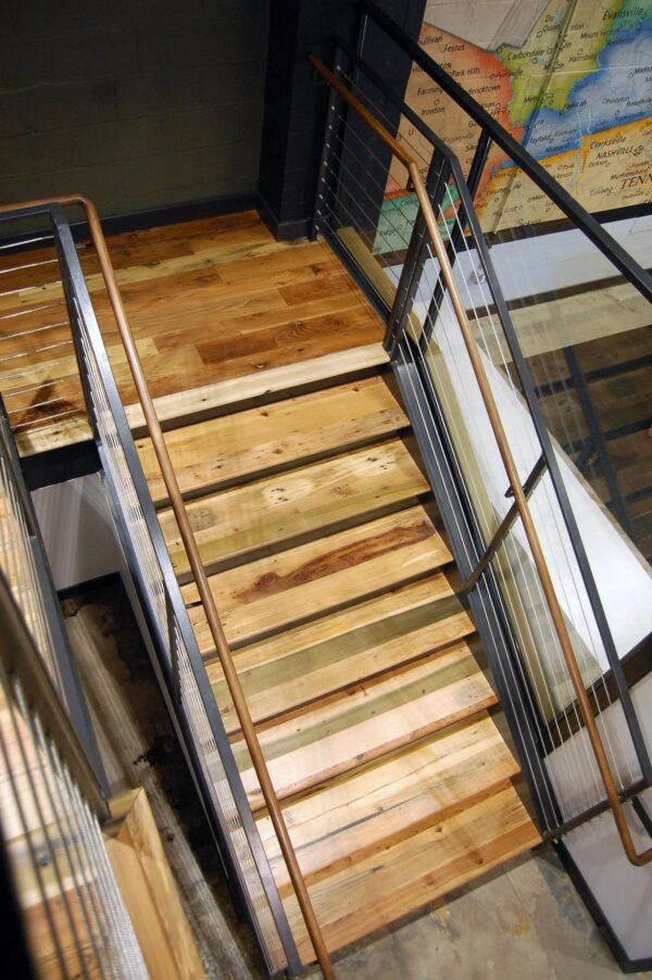 Stairs with Barnwood Mixed Clean Face
