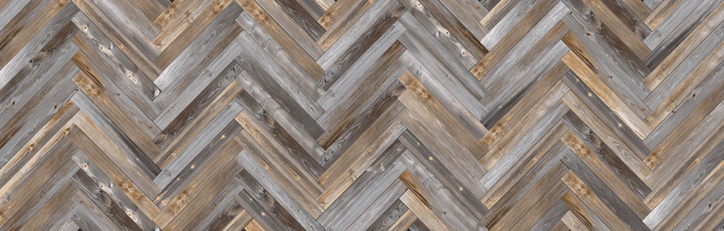 Chevron reclaimed wood accent wall