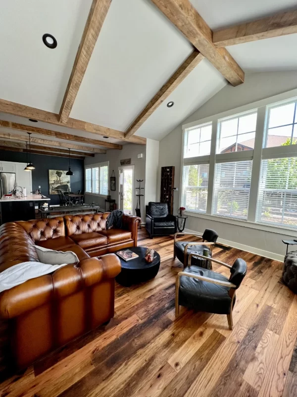 fence oak flooring living room