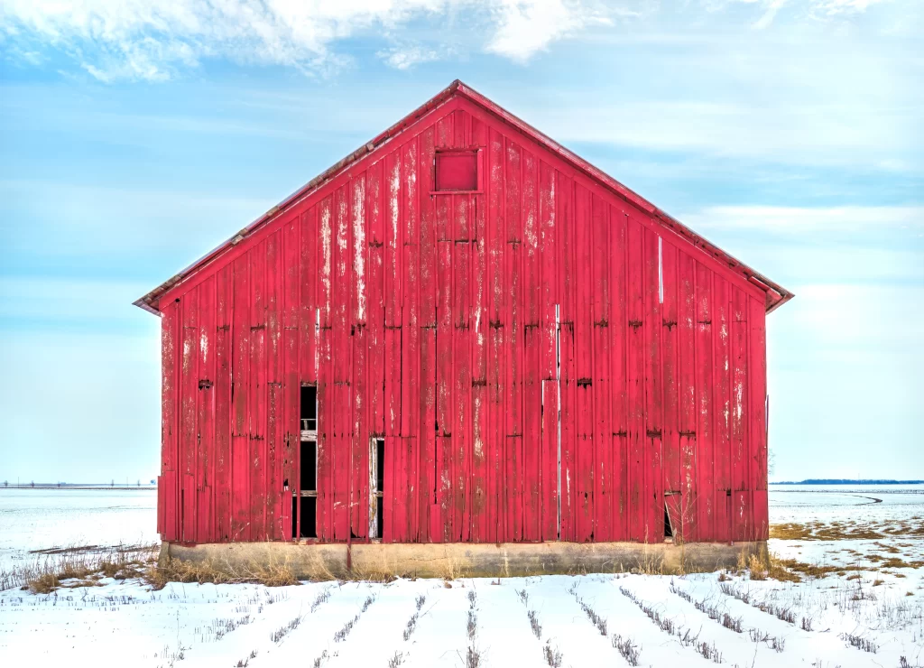an old red barn