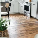 Antique oak floorboards repurposed into engineered flooring, sourced from old tire factories and restored for modern interiors.