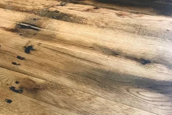 Industrial oak engineered floor board sample