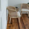 Two chairs in top of fence oak engineered flooring