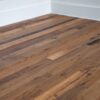 Close up view of the reclaimed Racehorse Fence Plank Engineered Flooring