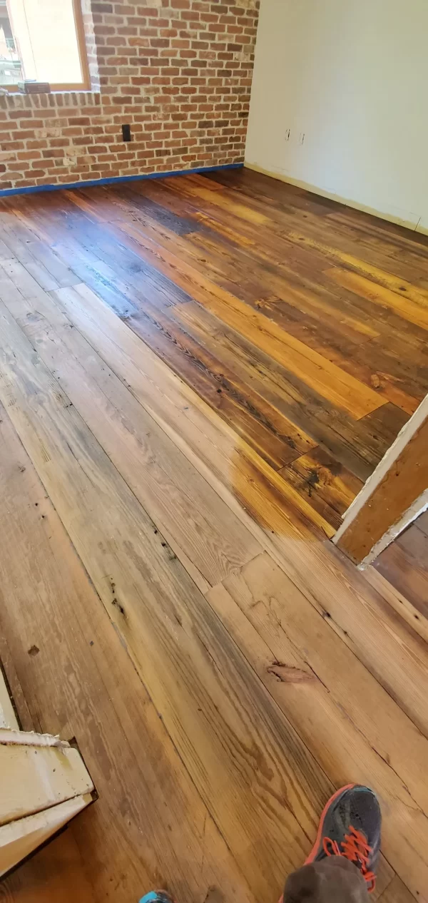 repurposed wood flooring