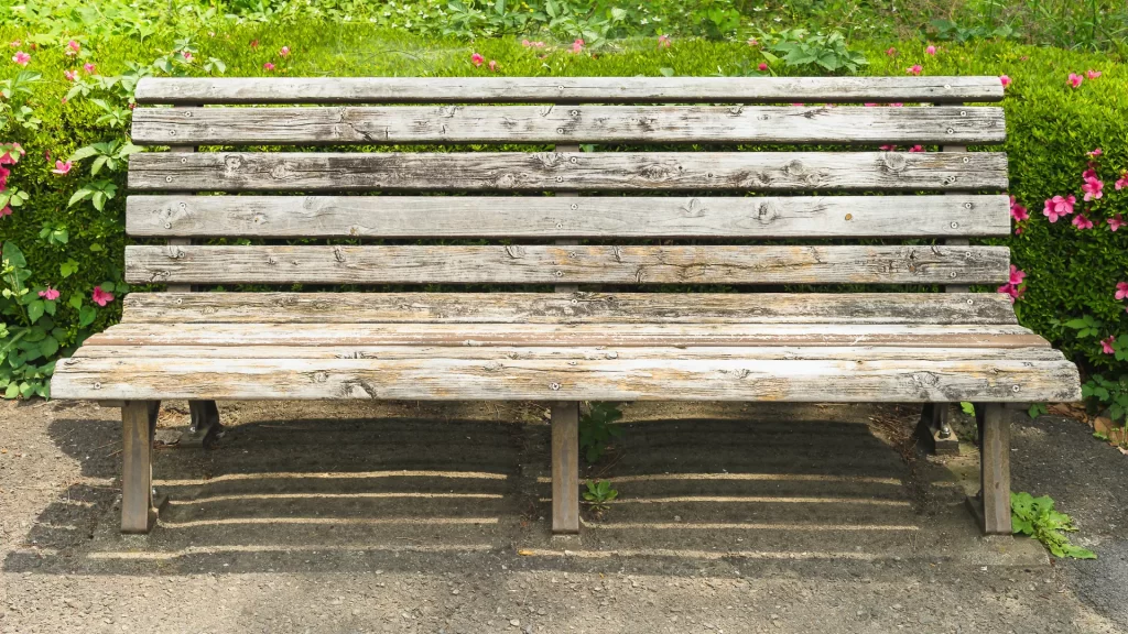 basic wooden bench