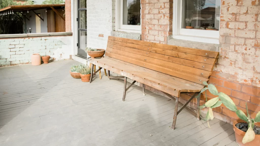 built-in storage bench