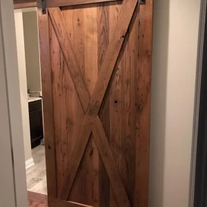 X-pattern reclaimed barn door