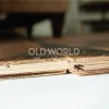Detailed side view of Heartland Barnwood Mixed Oak engineered flooring plank showing layered plywood base and reclaimed oak wear layer.