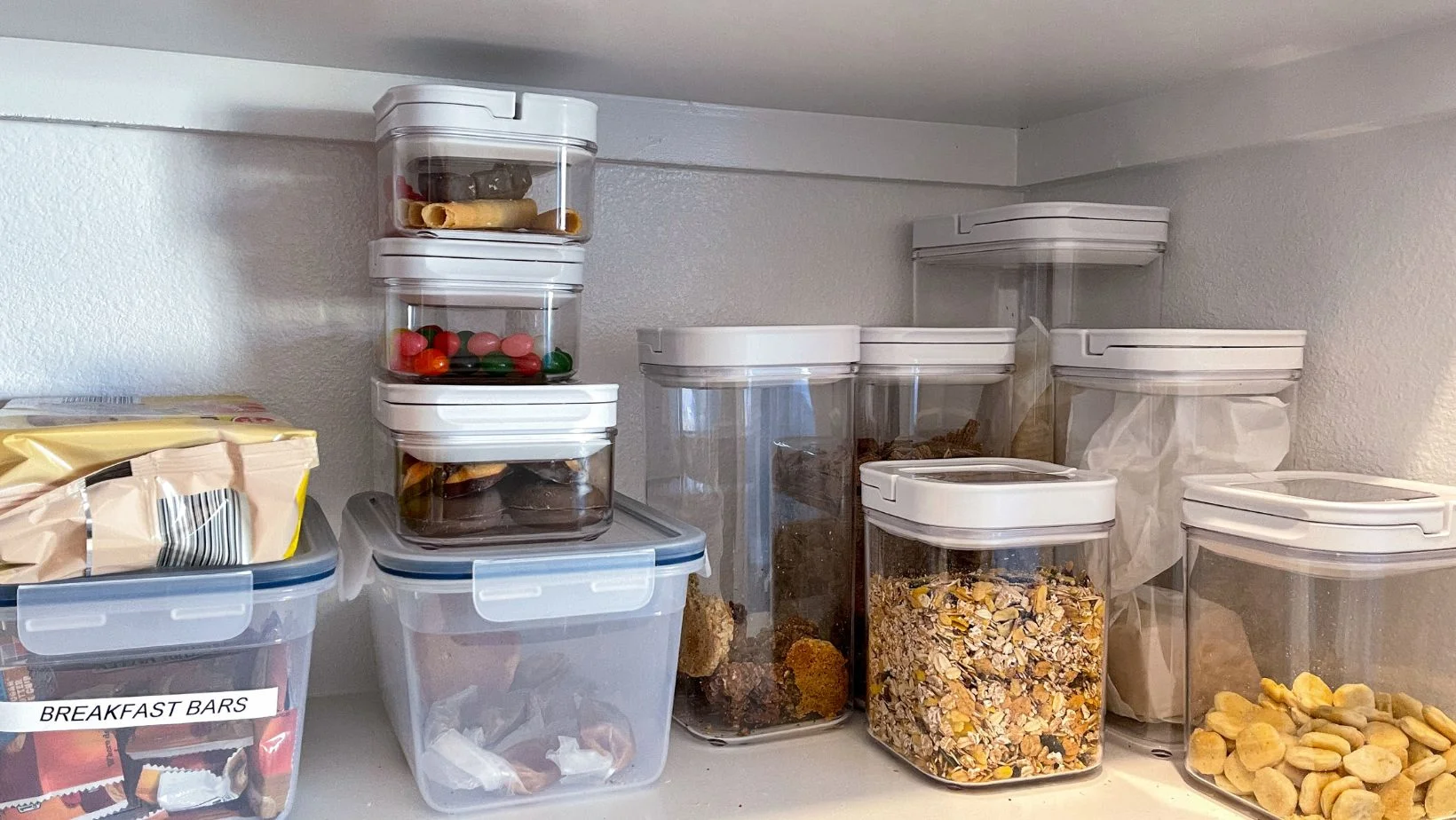 built-in pantry shelves