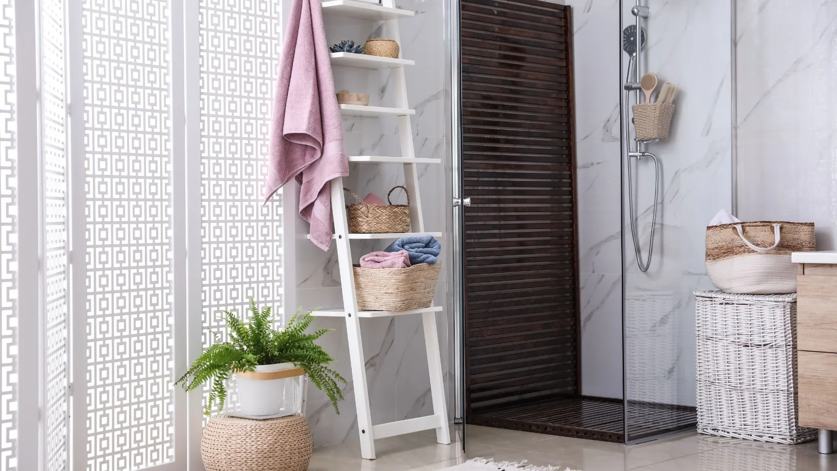 bathroom shelves