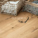 Modern Harvest Engineered Oak Flooring showcasing its eco-conscious reclaimed wood inspiration with character knots and marks.