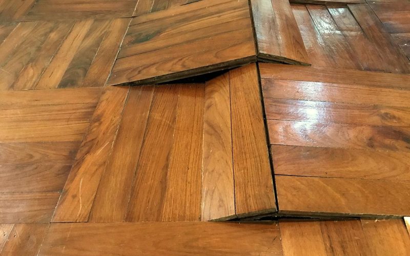 wood floor affected by humidity