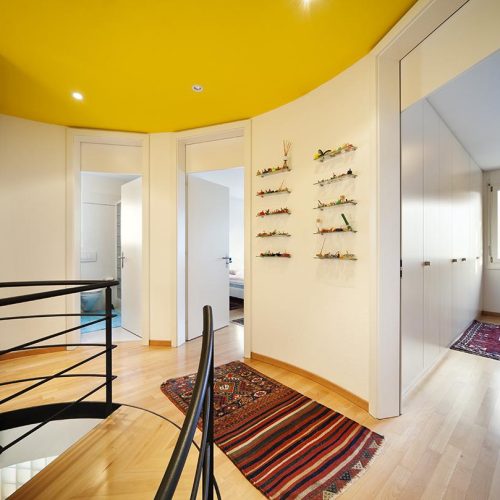 yellow ceiling design idea