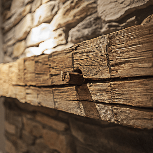 reclaimed hand hewn beams